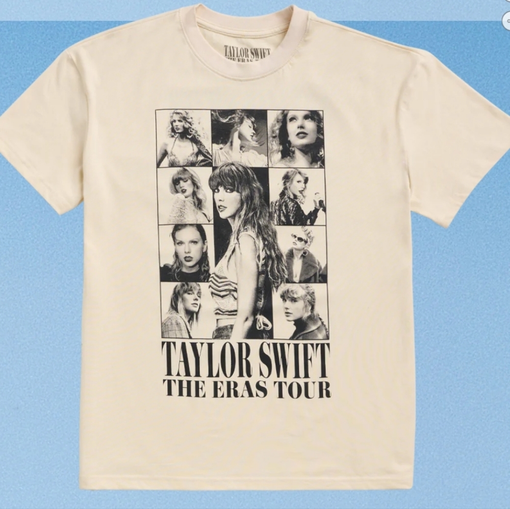 Official Taylor Swift The Eras Tour US Dates Beige T-Shirt